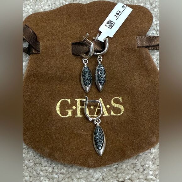 NWT Sterling Silver 925 dangle drop earrings set of 3 - Picture 1 of 7